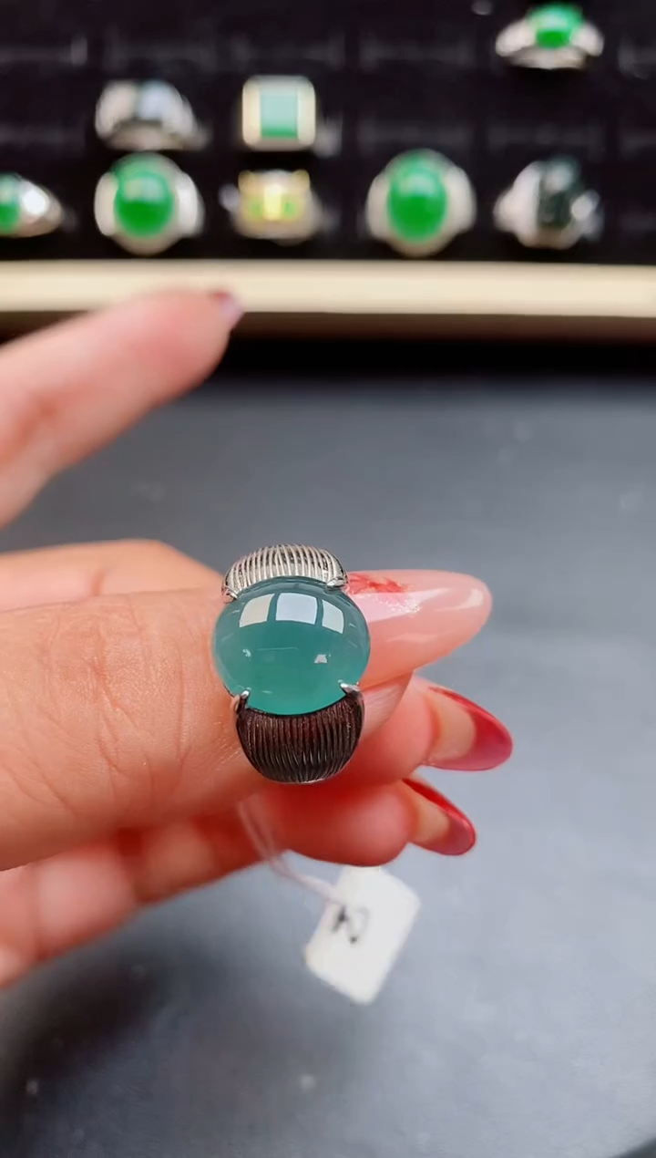 【闪购商品】翡翠戒指银S925镶嵌630969