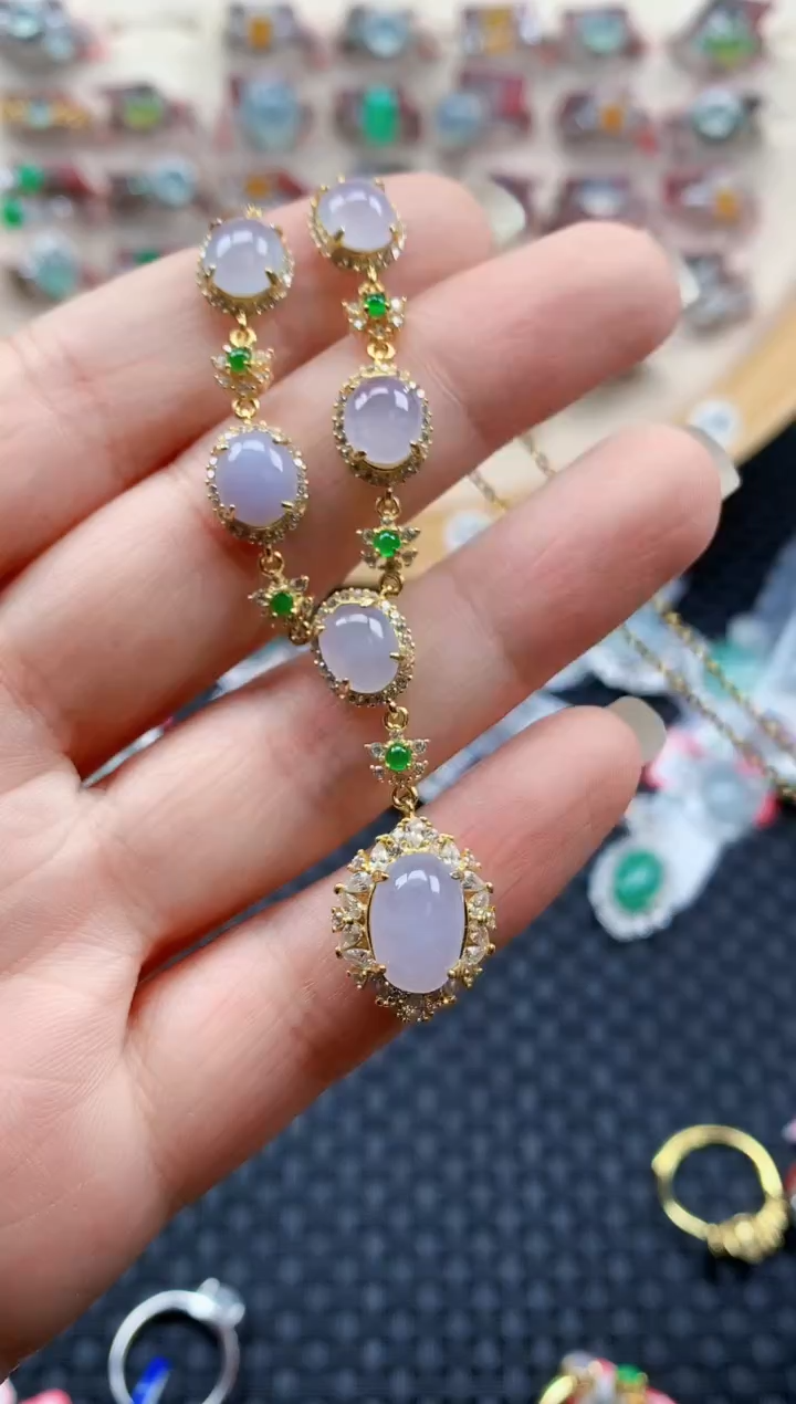 银S925镶嵌戒指翡翠天然A货缅甸翡翠