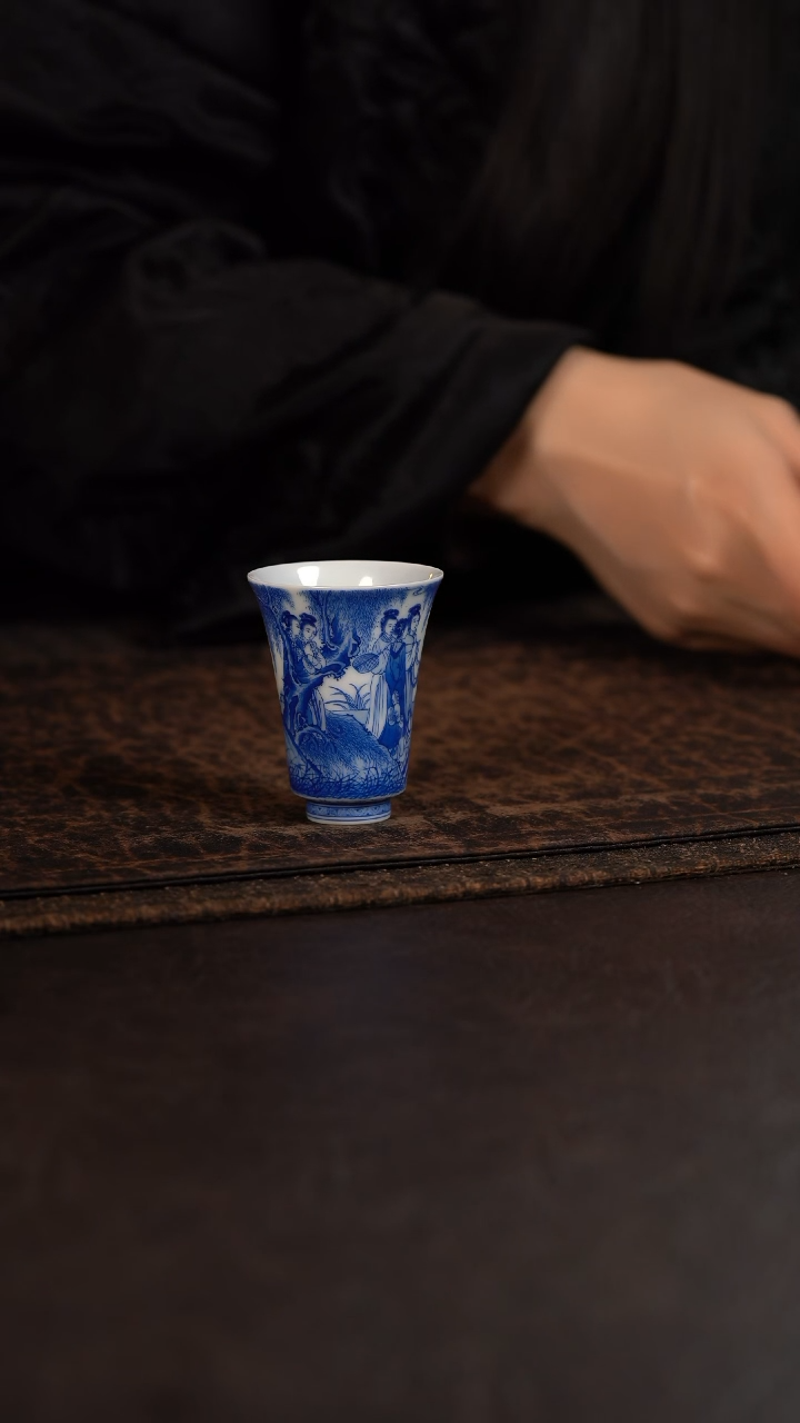 【闪购商品】杯仪贤堂采莲图闻香杯A款