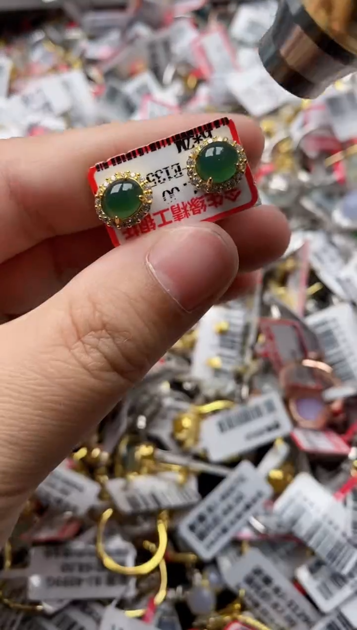 【闪购商品】翡翠戒指银S925镶嵌4444*---5