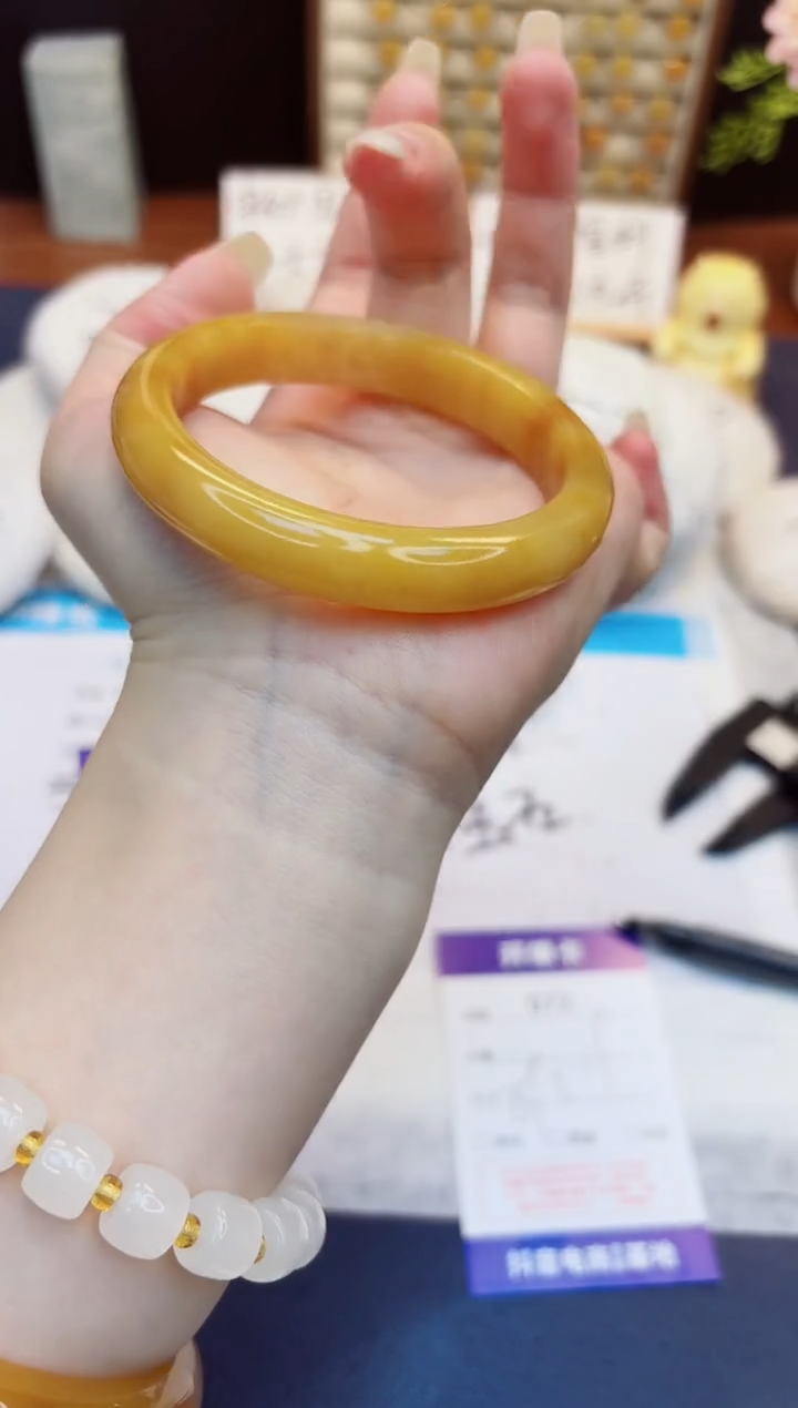 未镶嵌手镯石英质玉72-财气镯-圈口59