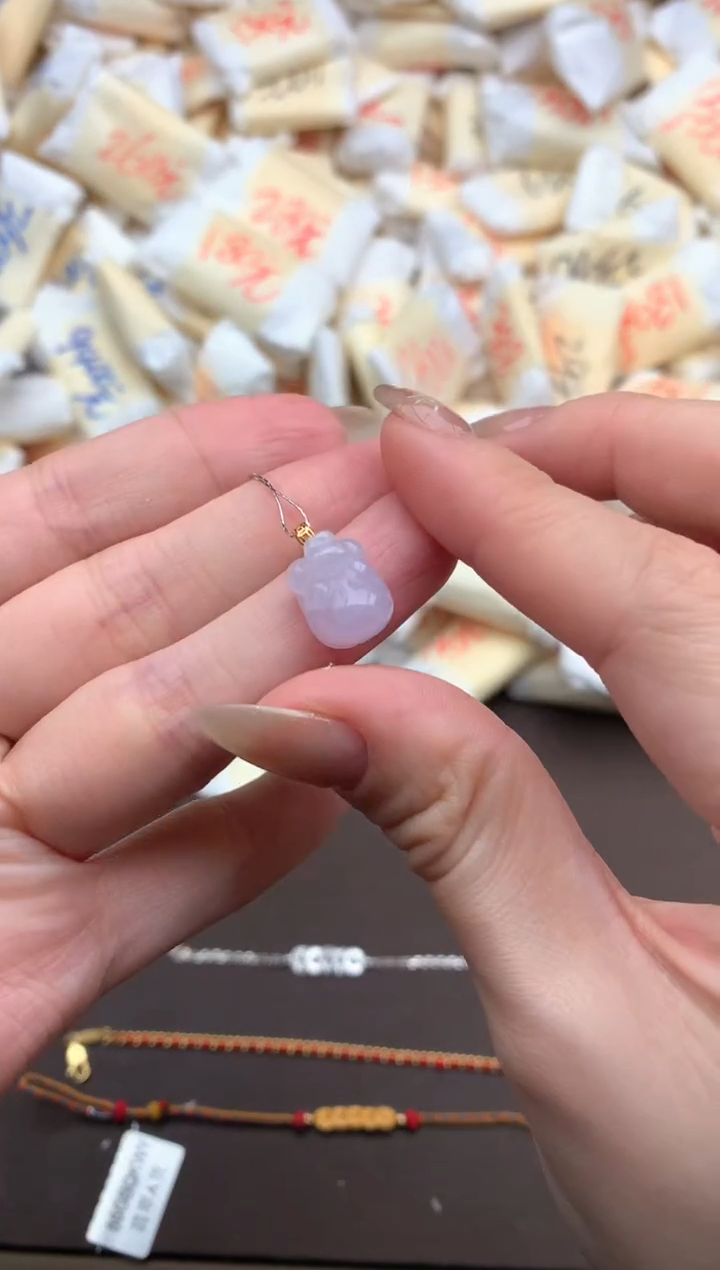 【闪购商品】翡翠挂件18K金镶嵌  一