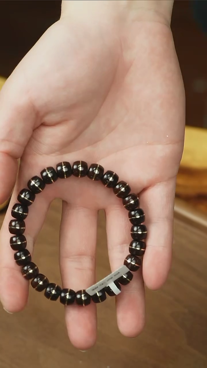 【闪购商品】紫金鼠手串0006黑金实心一线天9x8
