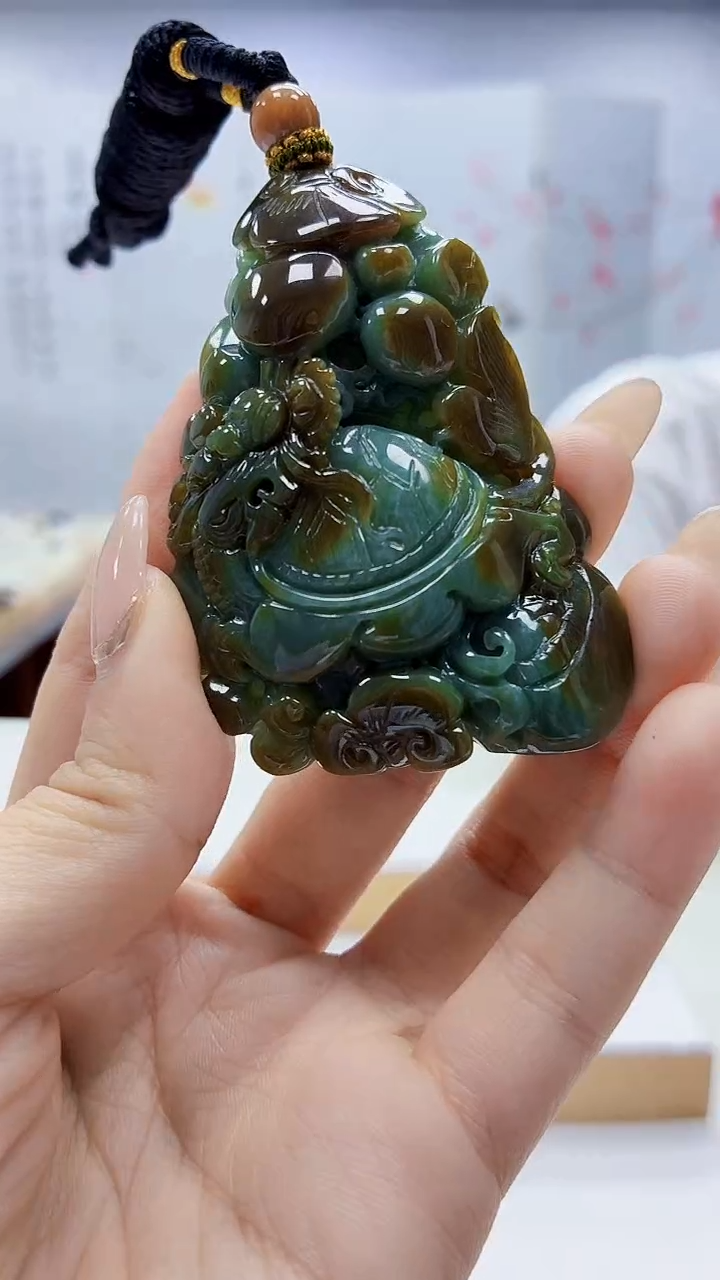 未镶嵌定制翡翠5028ty-毛货挂件44