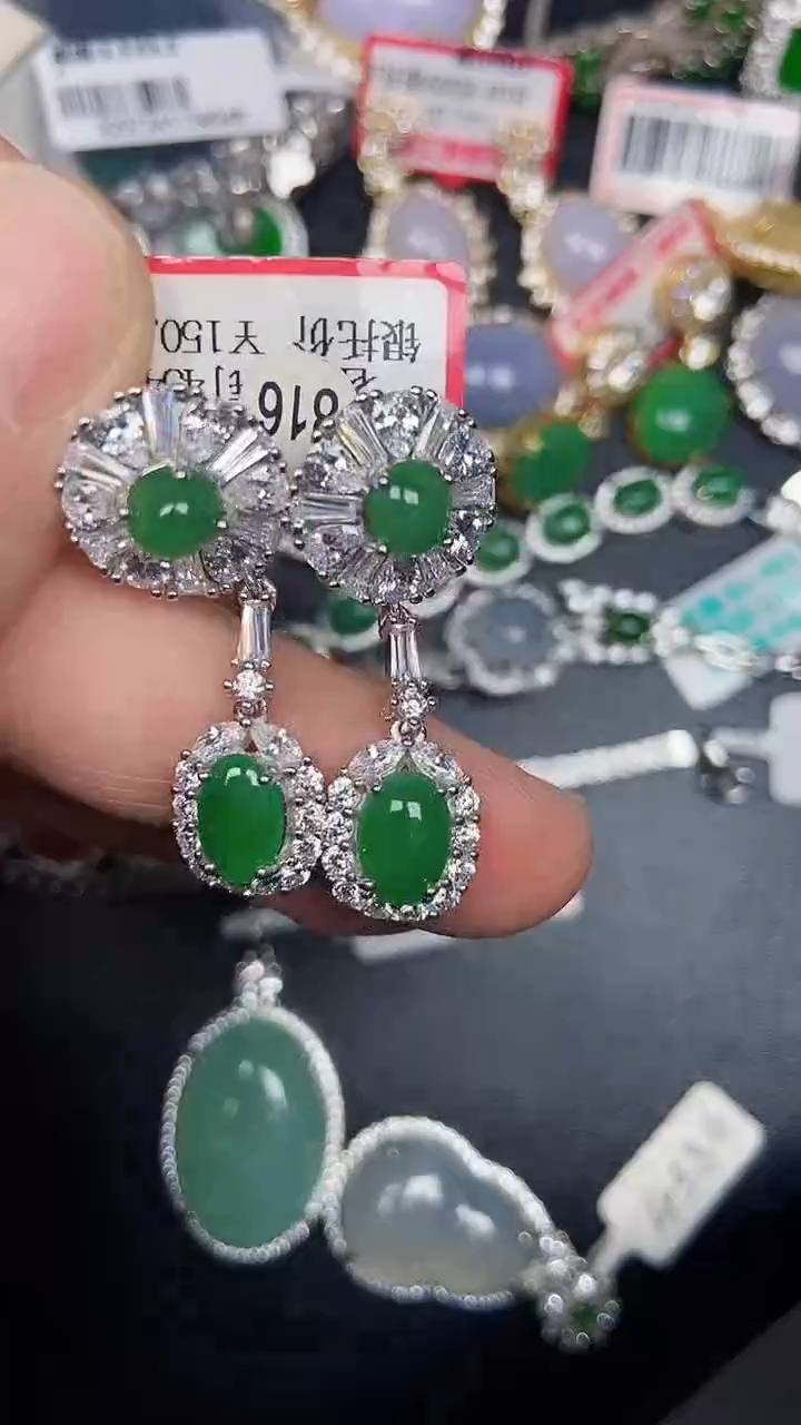 银S925镶嵌戒指翡翠2840