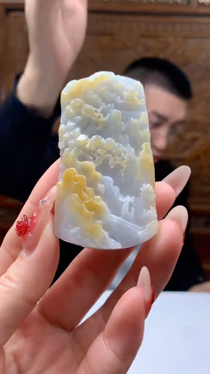 【闪购商品】定制翡翠未镶嵌1072ry-毛货挂件31