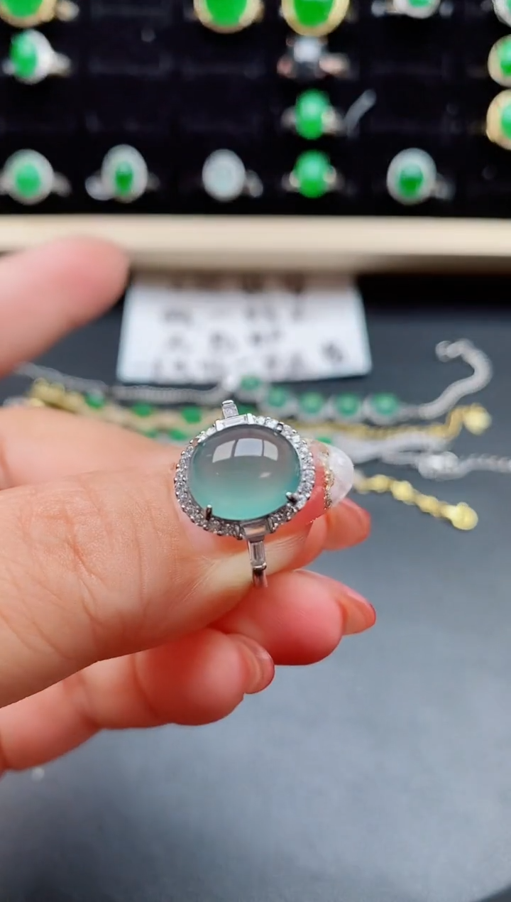 【闪购商品】翡翠戒指银S925镶嵌805850
