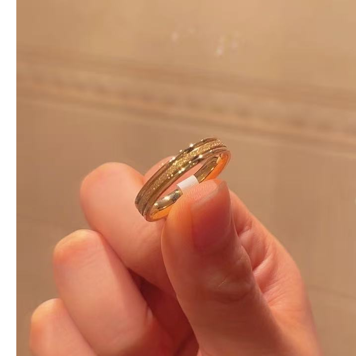 铜合金戒指 轻奢-简约闪耀素圈三生三世情侣戒指首饰精致时尚小众