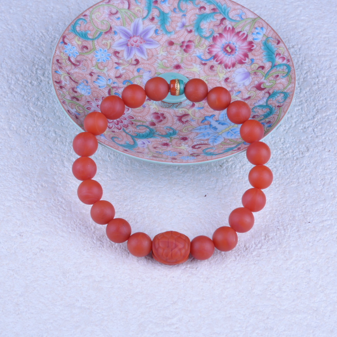 保山南红玛瑙8m+DIY富甲手串