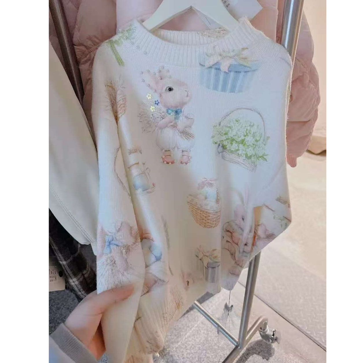 【haobaby】新品兔子印花毛衣121