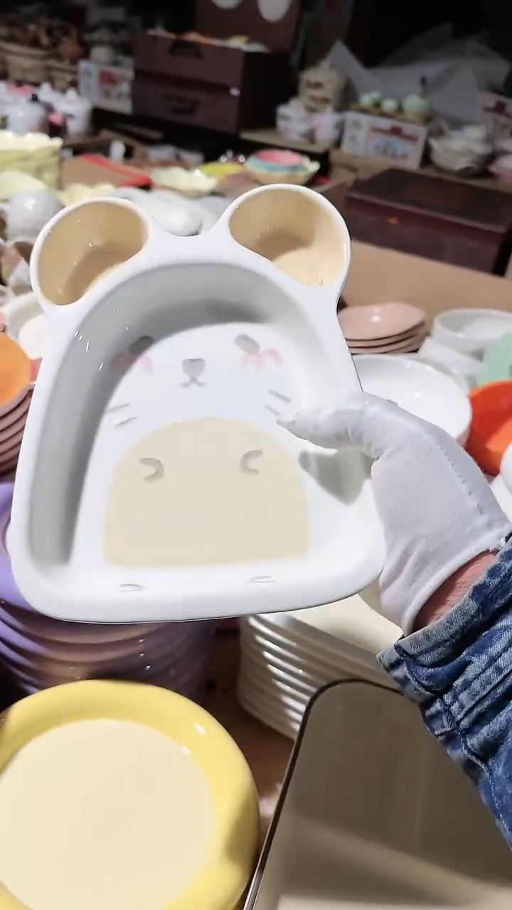 【闪购商品】瓷片分餐盘微瑕 凑满20元包邮