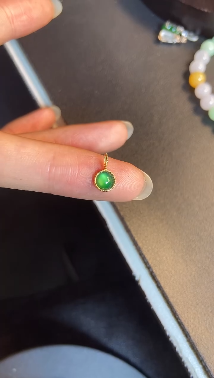 吊坠(不含链)银S925镶嵌翡翠1