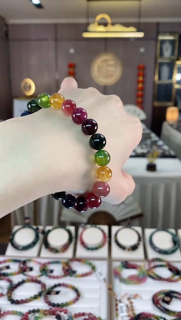 【闪购商品】碧玺单圈手串9mm+未镶嵌一物一证dan