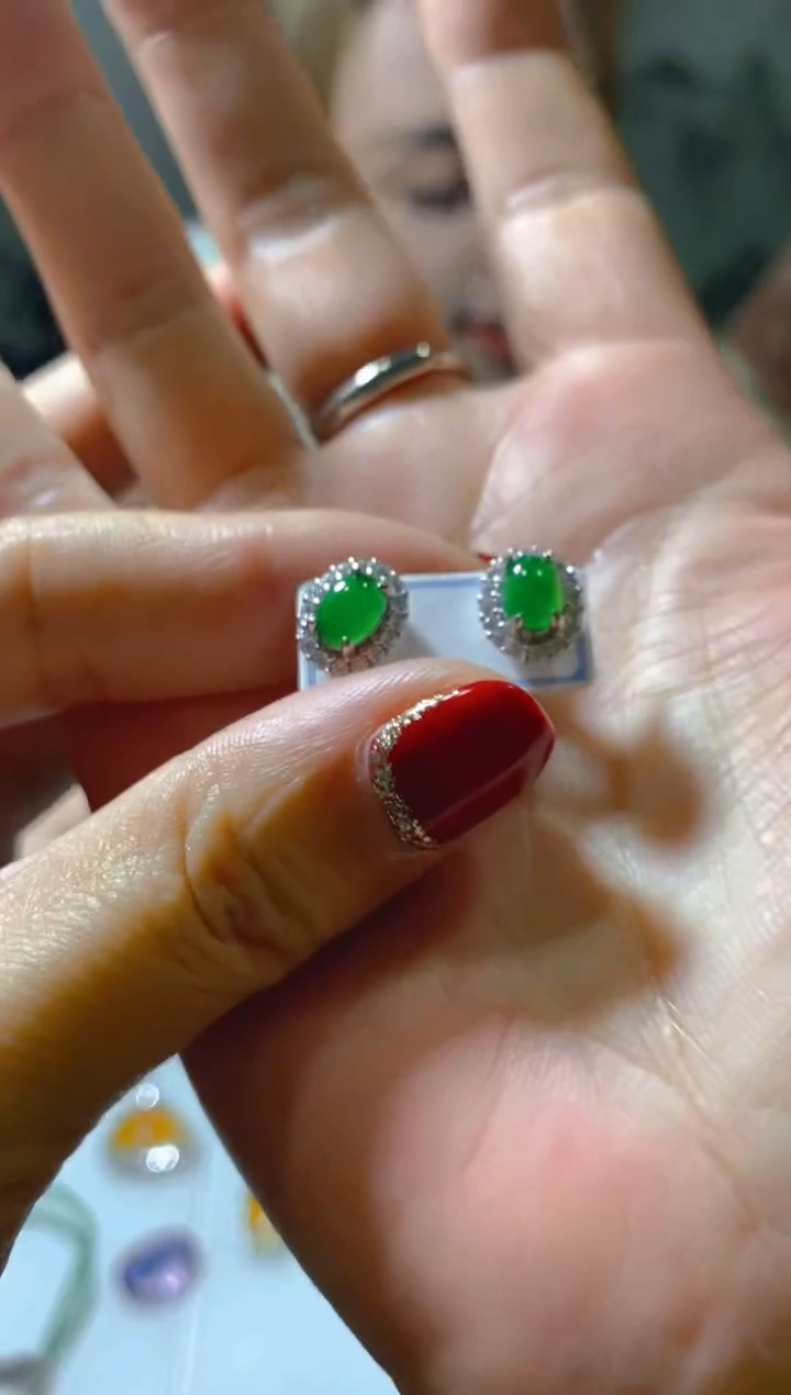 未镶嵌翡翠耳饰天然A货翡翠 多样性发货 假一罚四