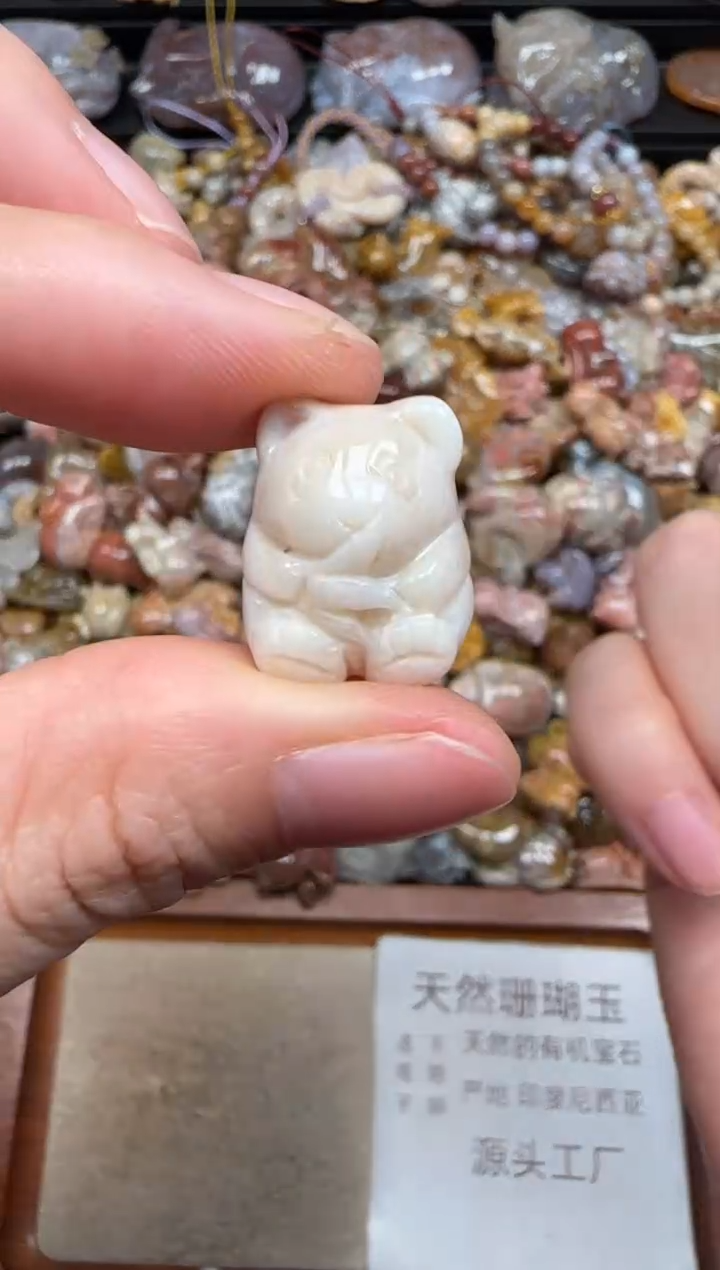 硅化珊瑚（珊瑚玉）未镶嵌颈饰252