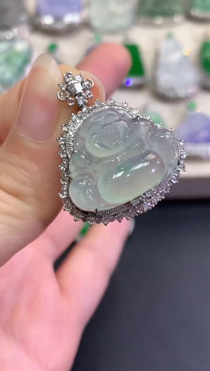 【闪购商品】翡翠颈饰18K金镶嵌C43