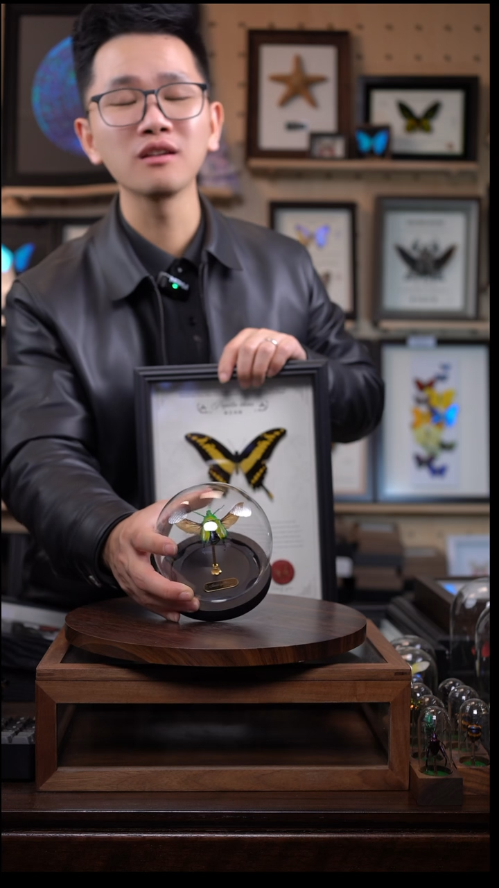 绿萝花金龟展翅玻璃球款