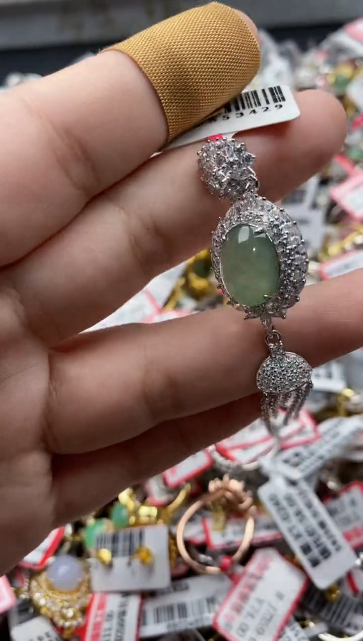 【闪购商品】翡翠戒指银S925镶嵌333333---3