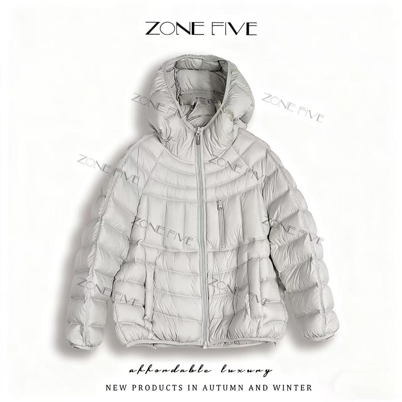 【专用W2】时町韩版连帽简约时尚排骨款泡芙羽绒服-037