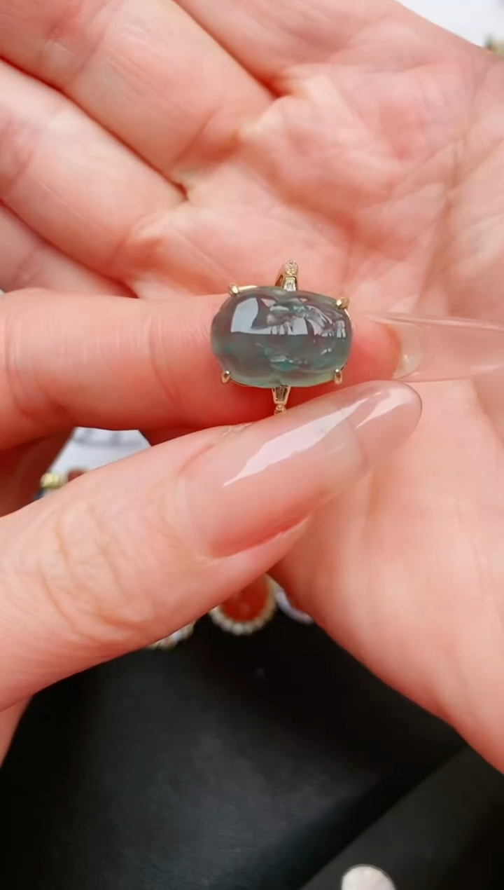 【闪购商品】翡翠戒指银S925镶嵌....