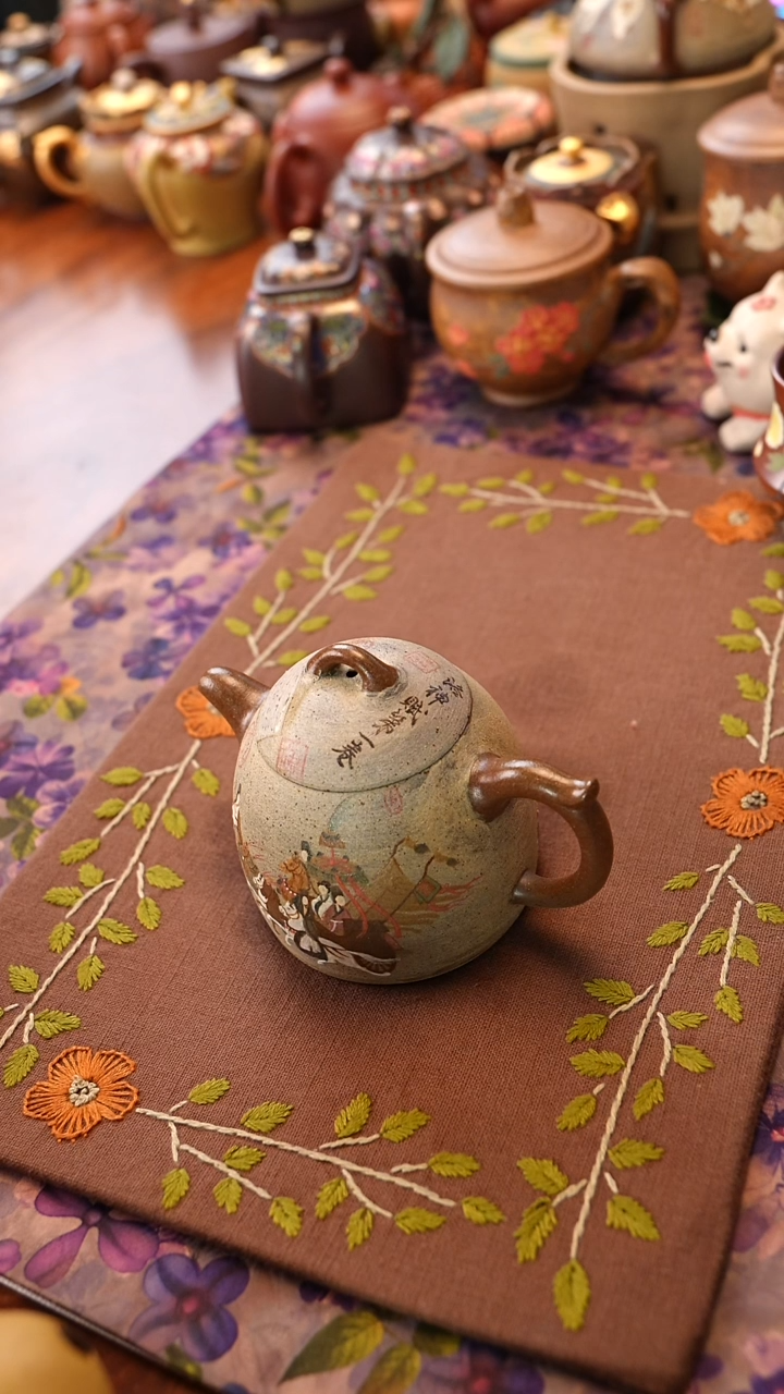茶壶紫砂柴烧洛神赋