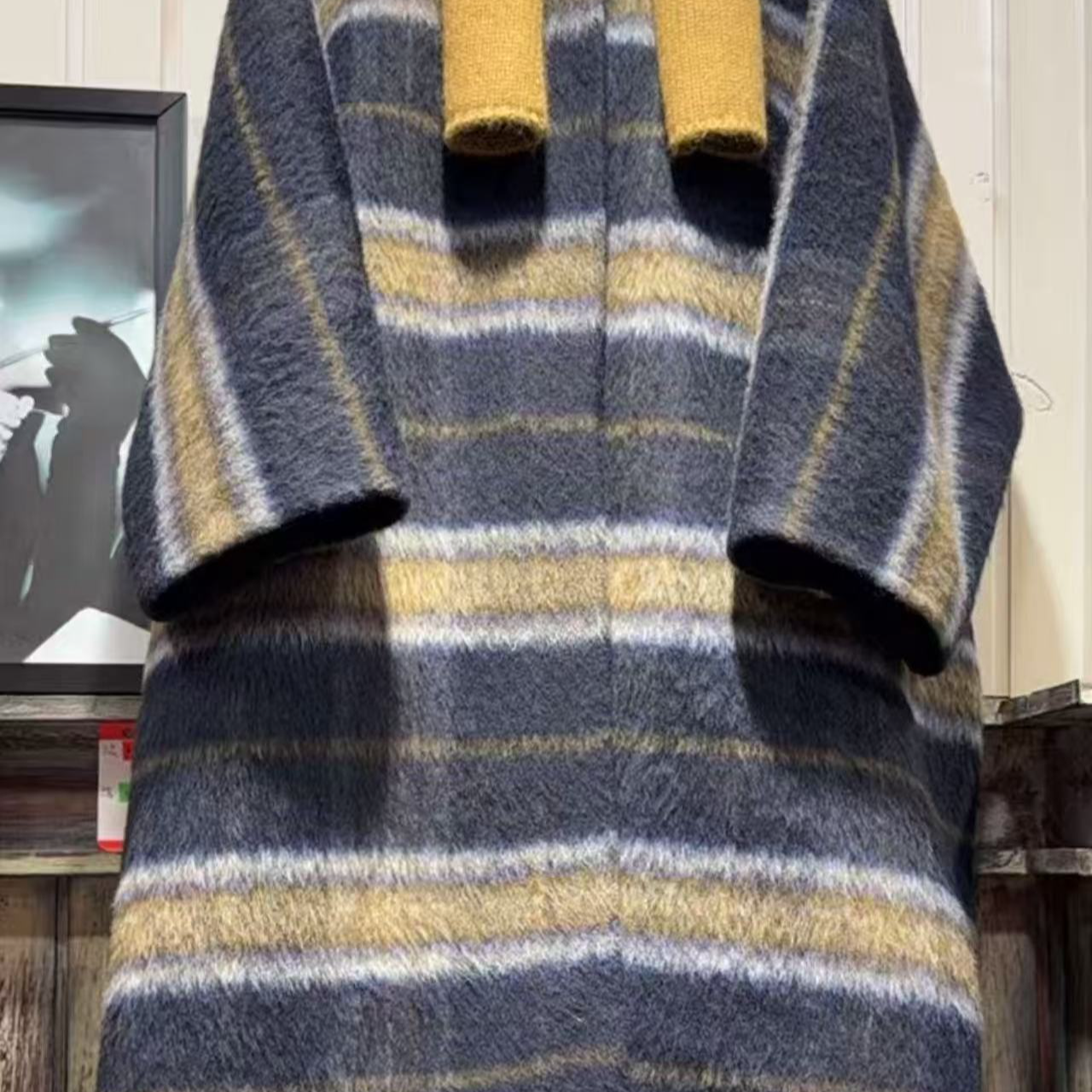 新思维时尚百搭手缝兰格外套