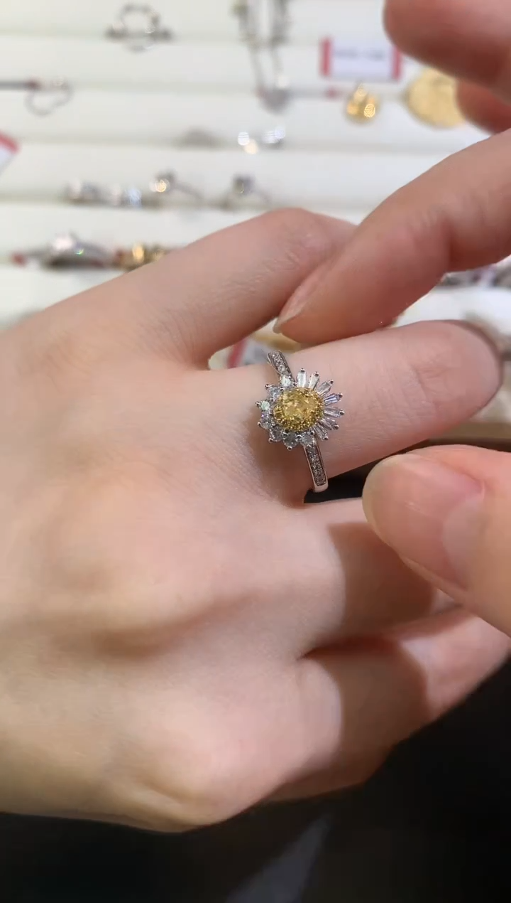 戒指18K金镶嵌钻石A190|3880