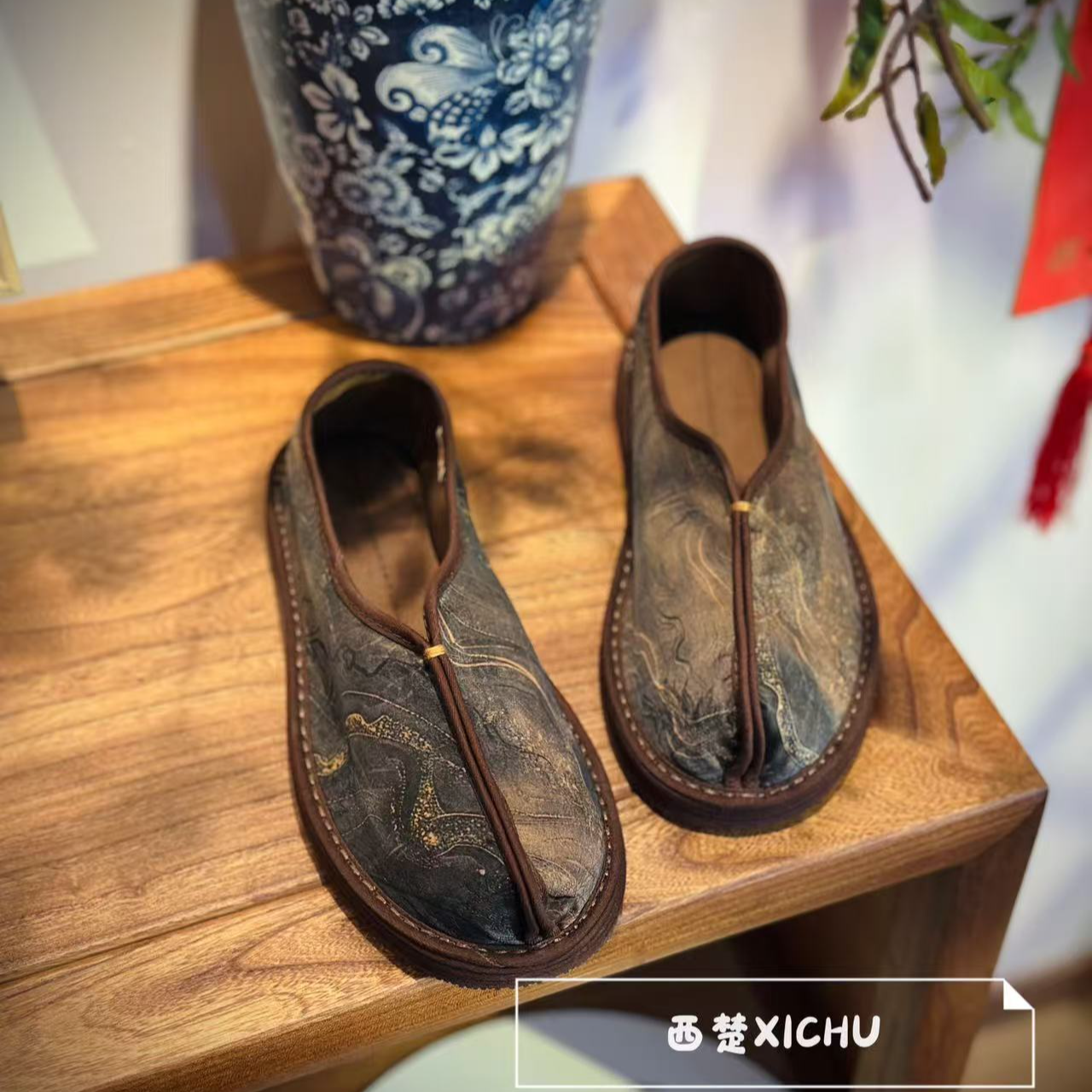 桑蚕丝（星河）气质新中式时尚复古经典重工百搭低帮手工布鞋