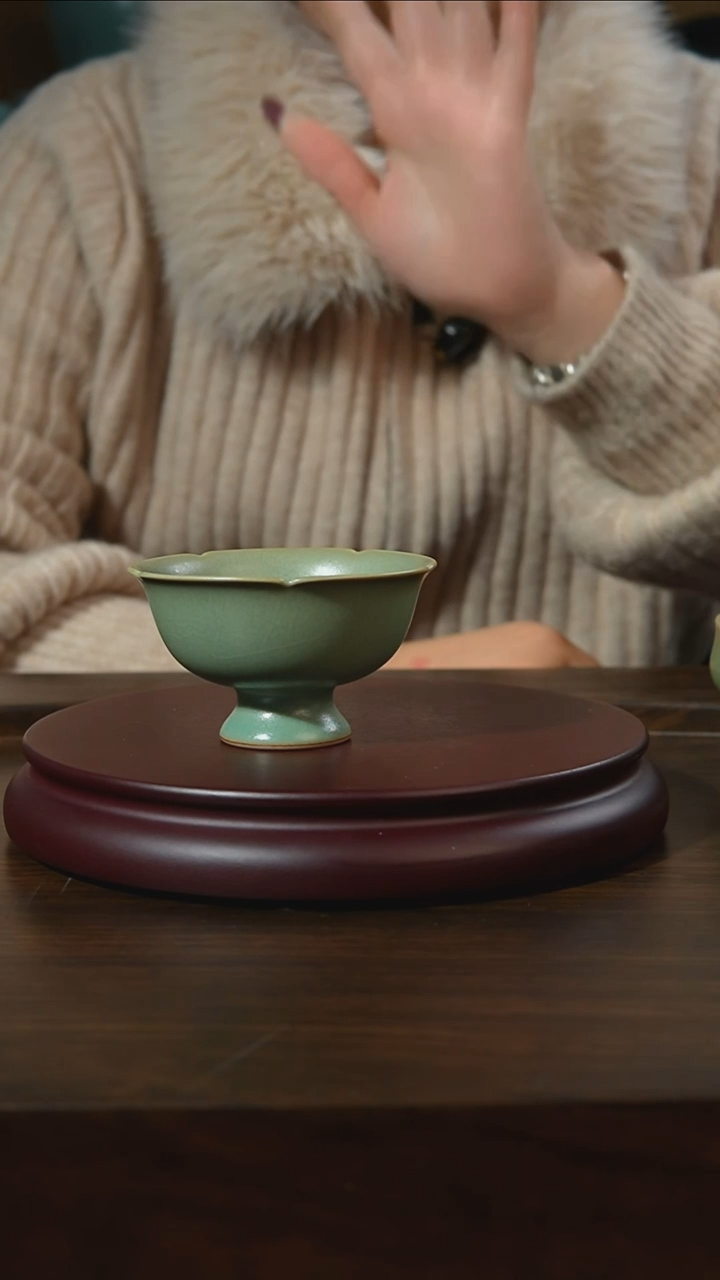 杯子瓷青*汝州原产地原矿仿古老釉q