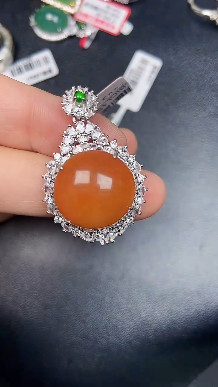 银S925镶嵌戒指翡翠2640