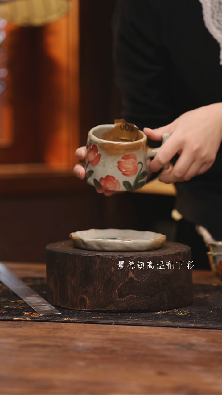 陶瓷景德镇高温釉下手绘陶瓷@L003@