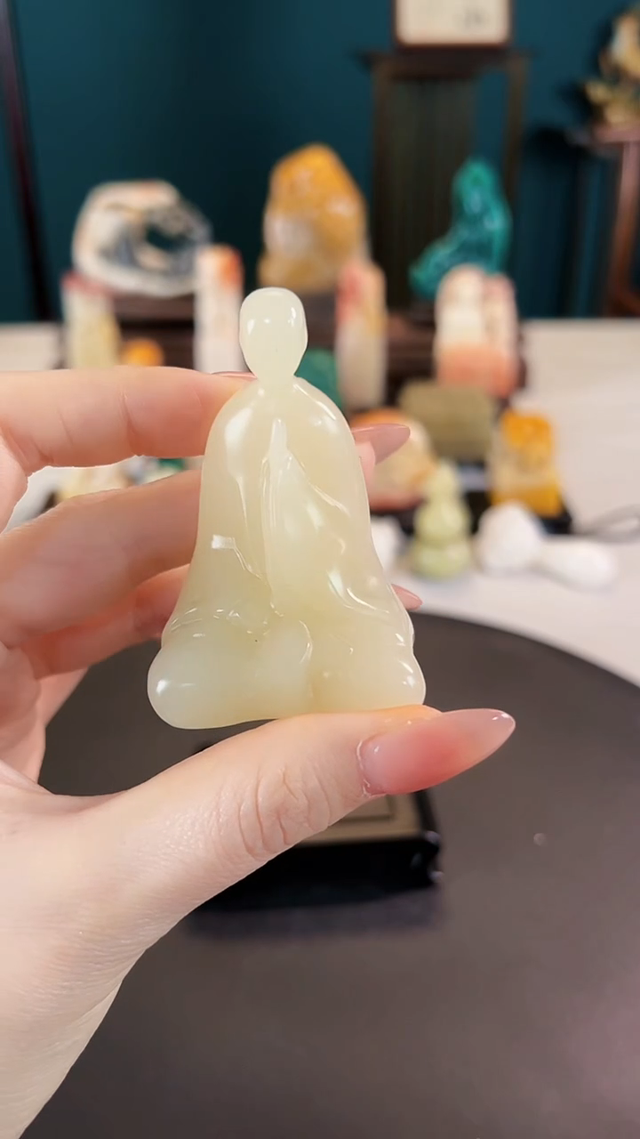 拓片用纸印石无相佛手把件