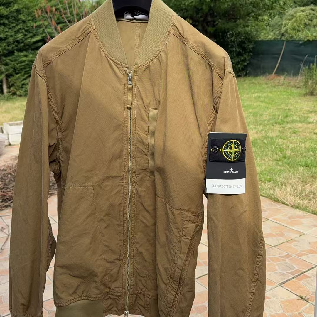 【巴黎直邮】STONE ISLAND男款黄棕色贴标拉链夹克外套 781542