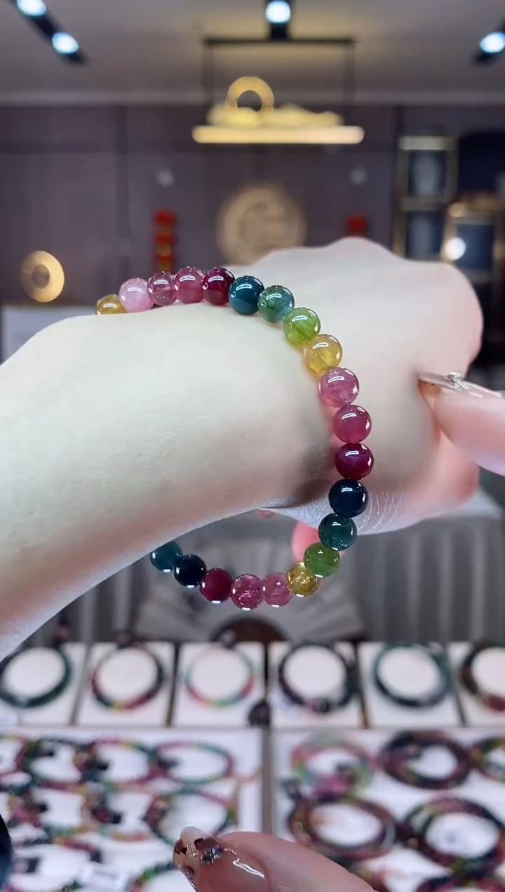 【闪购商品】碧玺单圈手串6mm+未镶嵌一物一证dan