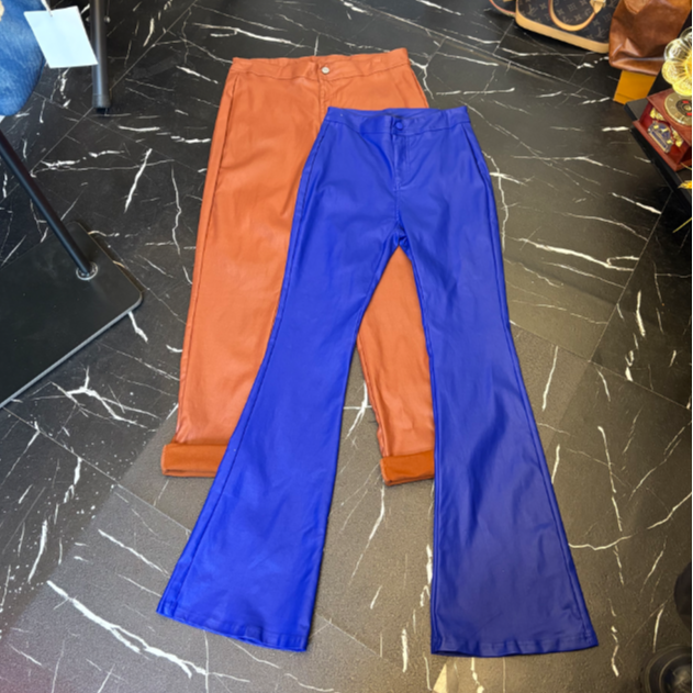 D25 122702 高腰皮裤女加厚网红紧身外穿显瘦皮裤