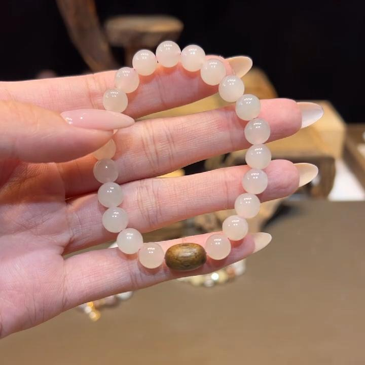 单圈和田玉手串搭配枣珠配件手链A7104多样性发一