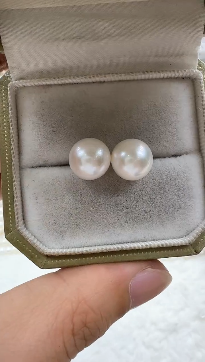 【闪购商品】淡水珍珠耳饰18K金镶嵌清货