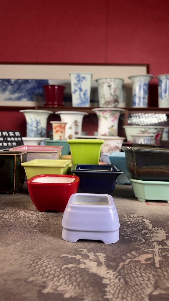 【闪购商品】福利高温颜色釉盆内长4.5 高3