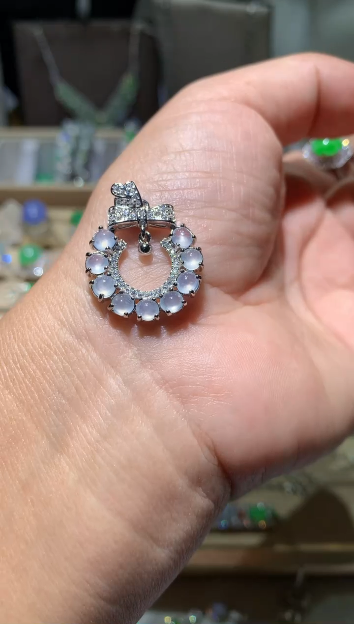 未镶嵌翡翠耳饰吊坠