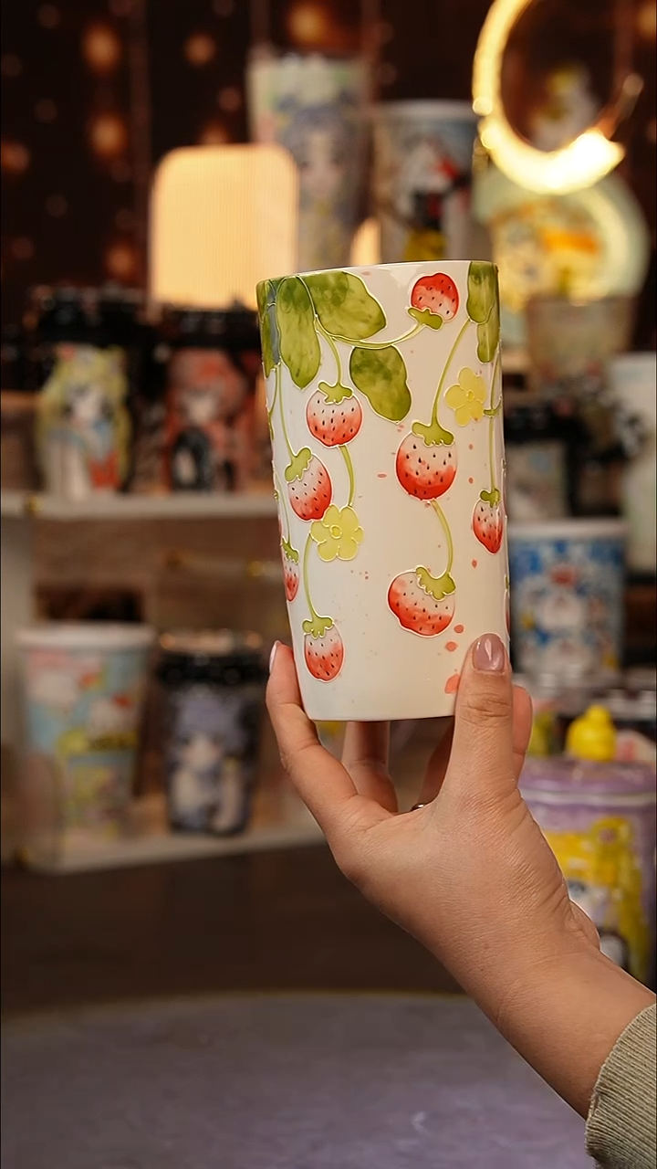(玉泥）景德镇手工手绘文创陶瓷杯