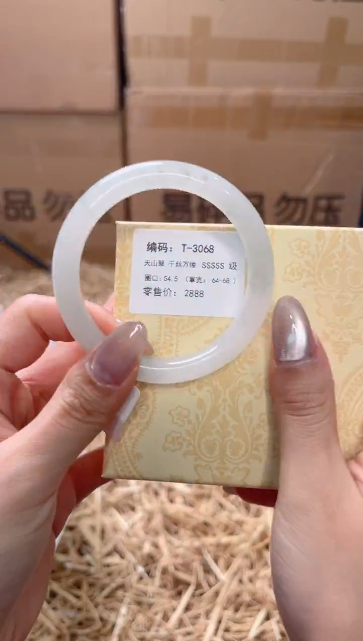 未镶嵌手镯石英质玉T-3068