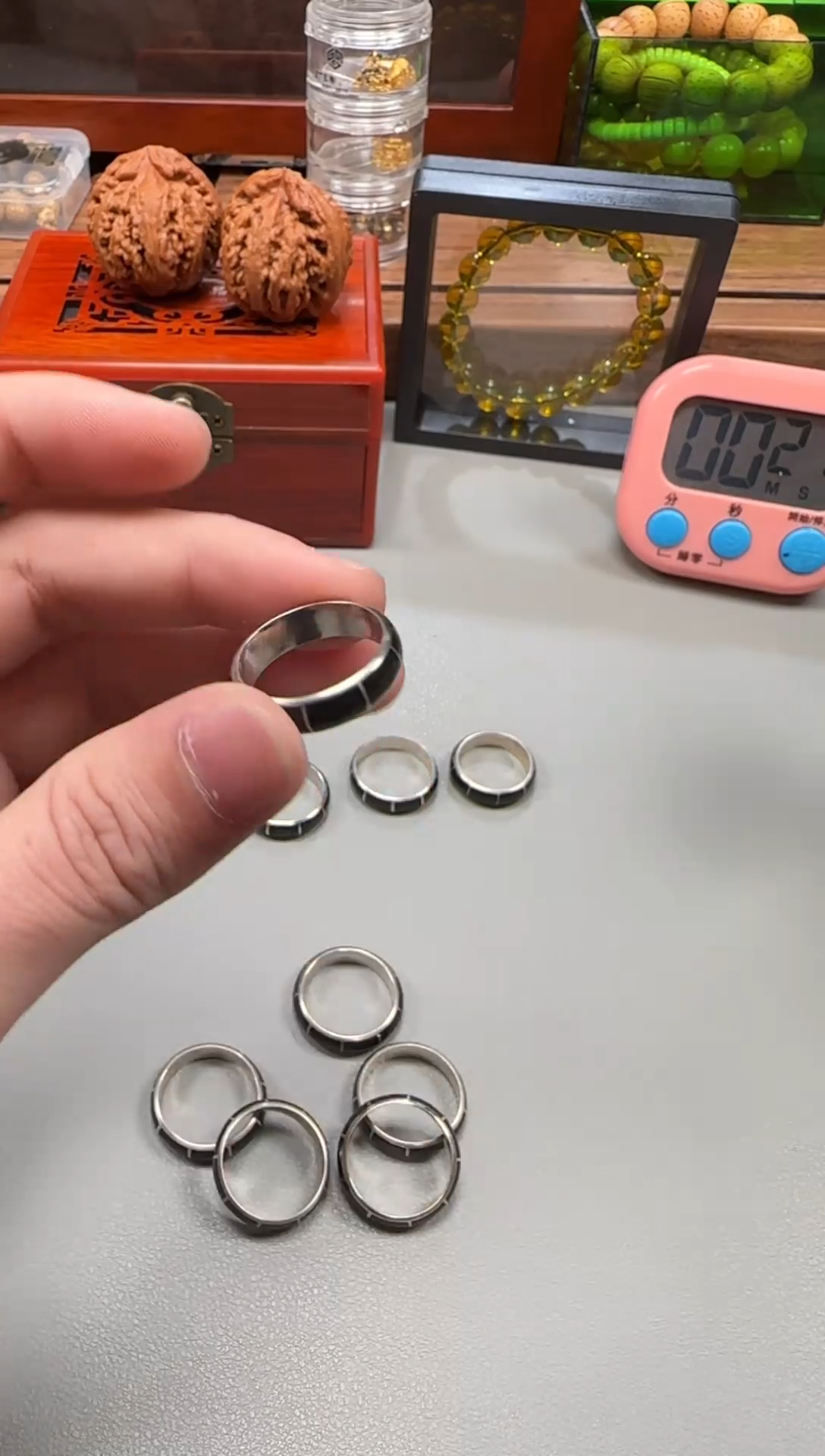 【闪购商品】青金石戒指合金镶嵌戒指