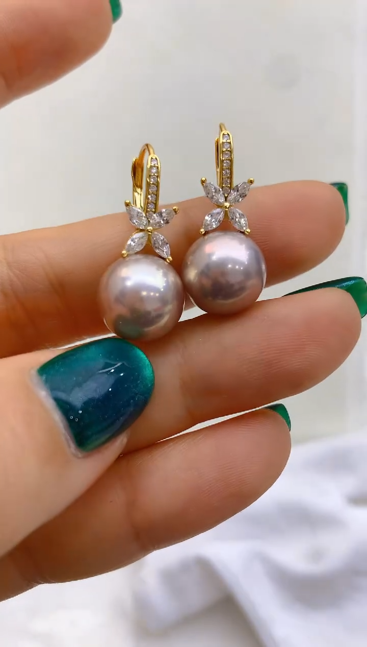 【闪购商品】淡水珍珠耳饰银S925镶嵌202