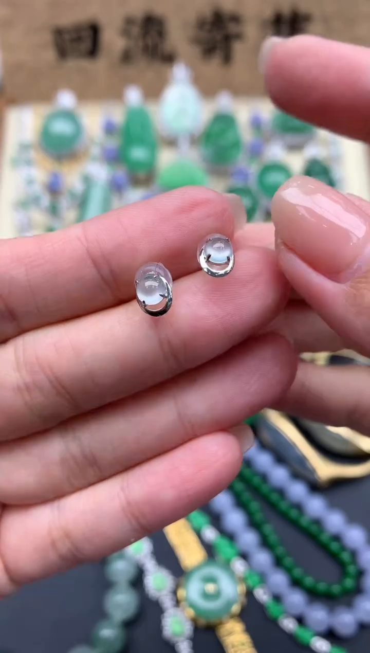 【闪购商品】翡翠耳饰18K金镶嵌313-中国好珍宝