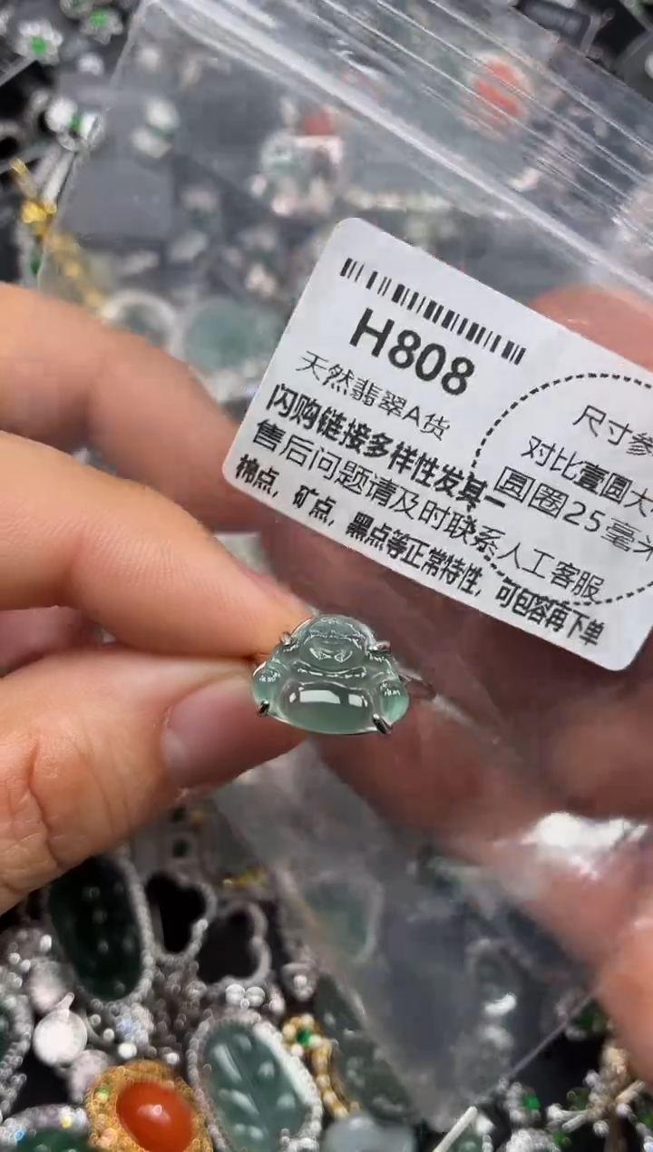 颈饰未镶嵌翡翠H808戒指