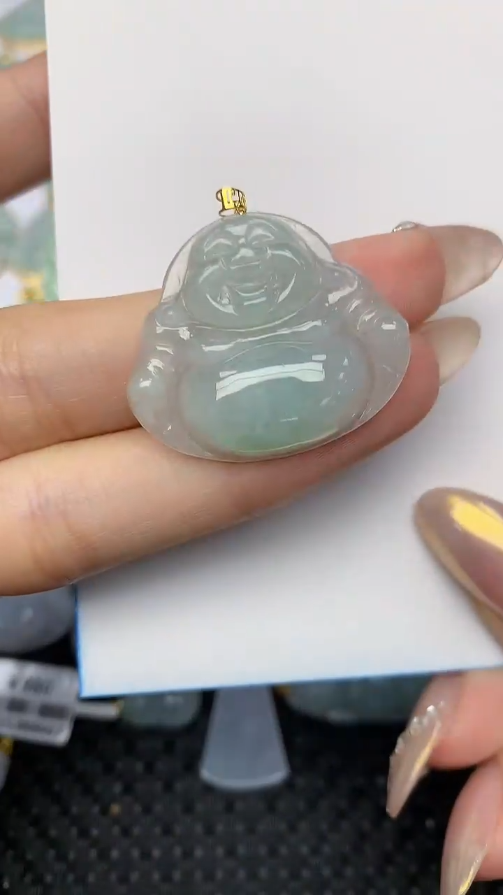 【闪购商品】翡翠颈饰18K金镶嵌 天然翡翠A货