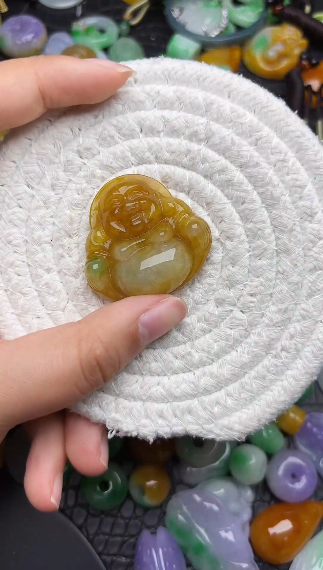 颈饰未镶嵌翡翠缅甸翡翠吊坠