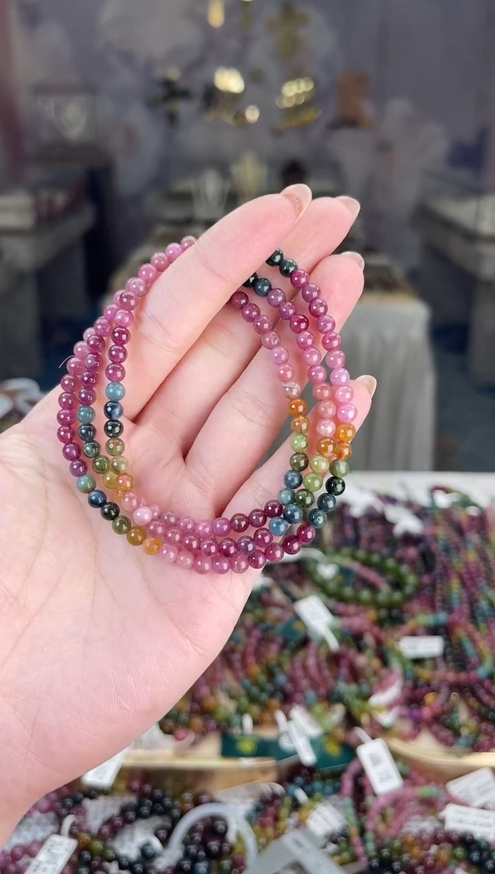 【闪购商品】碧玺/未镶嵌4mm+碧玺多圈多样性发货