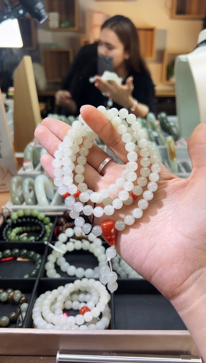 项链未镶嵌和田玉于田料项链卡8