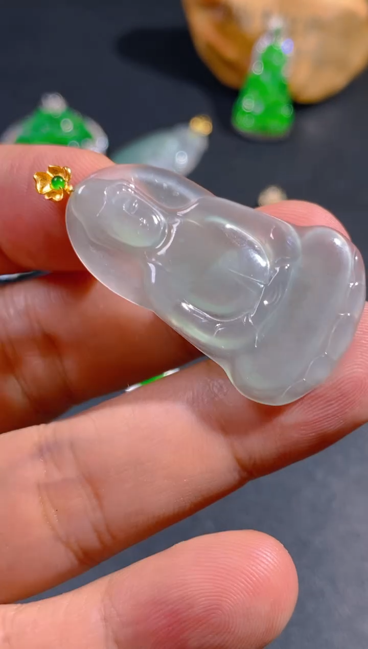 颈饰银S925镶嵌翡翠 